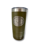 Wild Life Tattoo Leather Patch 20oz Stainless Steel Tumbler