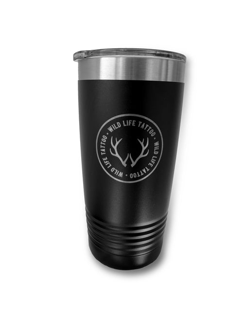Wild Life Tattoo Logo 20oz Stainless Tumbler