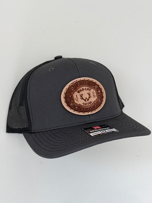 Wild Life Tattoo Leather Patch Hat